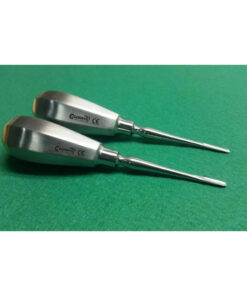 2 Dental Root Elevator Pedo Bein with Gold Handle Dental Instrument 2MM & 4MM