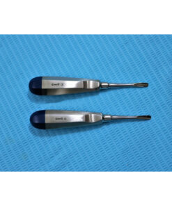 4 PC DENTAL TOOTH SURGERY ROOT ELEVATOR DEL #5MM STR+5MM CVD GERMAN BLUE