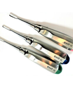 Dental Elevator LUXATING Root Instruments STRAIGHT SERRATED Tip 3mm, 3.5mm, 4mm