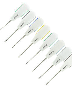 4 Dental Root Elevator Pedo 2 Bein & 2 Flhor with Gold Handle Dental Instrument