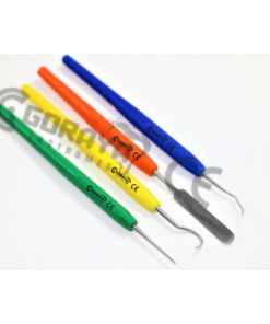 DENTAL DISPOSABLE INSTRUMENTS SPATULA + DENTAL PICKS 4PCS SINGLE ENDED