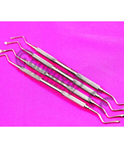NEW GERMAN PERIODONTAL LUCAS BONE CURETTES SET OF 4 DENTAL SURGICAL INSTRUMENTS