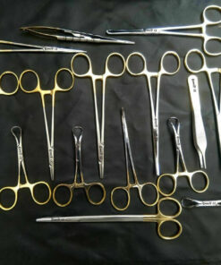 18 pcs german gold handle t c feline spay pack dental surgical instruments kit