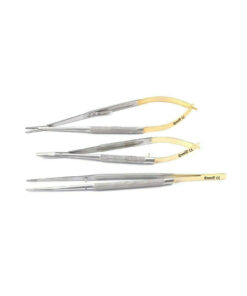 3 TC Castroviejo Micro Scissors Needle Holder Forceps Dental Eye Set Kit 5.5 inches