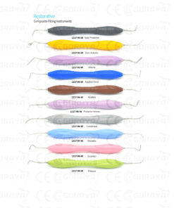Dental Composite Filling Instruments Set of 10 pcs Silicon Handle, Free Cassette