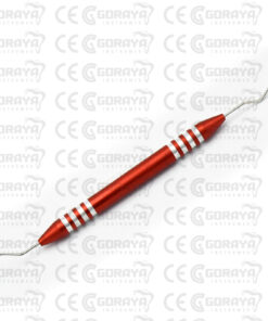 Dental Explorer Probe Combination 5D Double Ended Red Stainless Steel Instrument