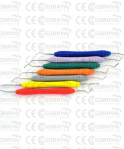 Dental Filling Instruments Condenser Plugger Ball Burnisher Silicon Handle 7 Set