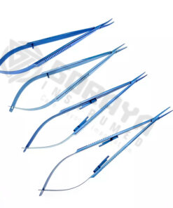 14cm Titanium Needle Holder Ophthalmic Instrument Cosmetic Pin Clamp Tweezers