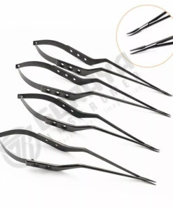 Micro needle Holder Black handle Stainless steel microscopic surgical forceps