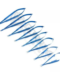 Titanium Curved-Straight Needle Holder With Lock Ophthalmic Eye Instruments