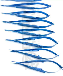 Titanium Needle Holder With Lock Curved-Straight Ophthalmic Needle Clamp Tools